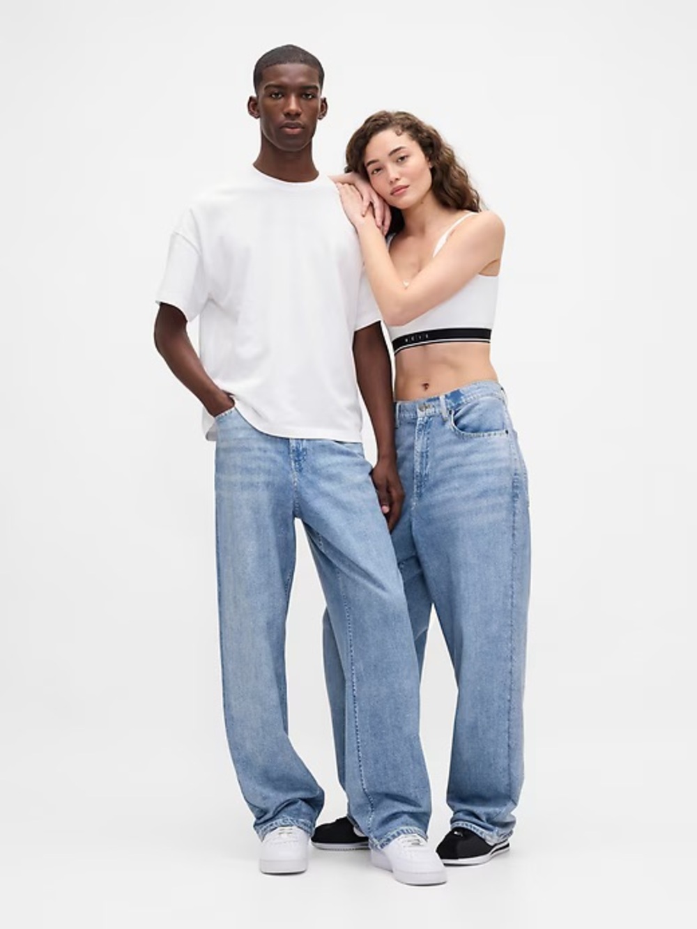 NWT Gap × BÉIS Knit Denim Baggy Jeans Knit Sweatpant Baggy Style Denim